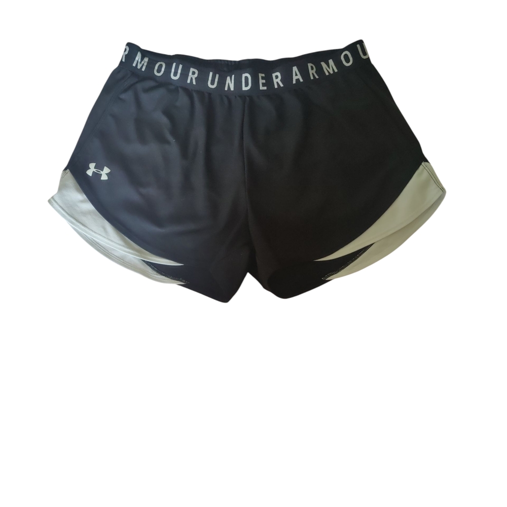 Under Armour Black and White Athletic Shorts Lightweight Large
